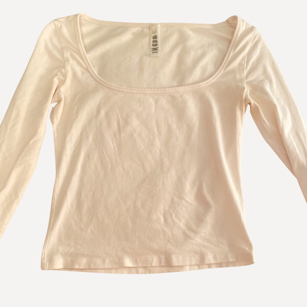 Skims white long sleeve, size S